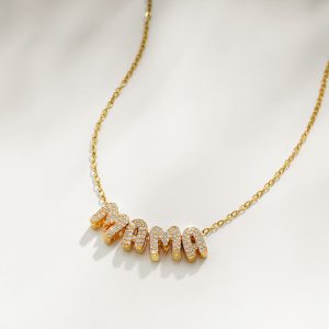 Initial Pendant Necklace in 18K Gold Plated Stainless Steel